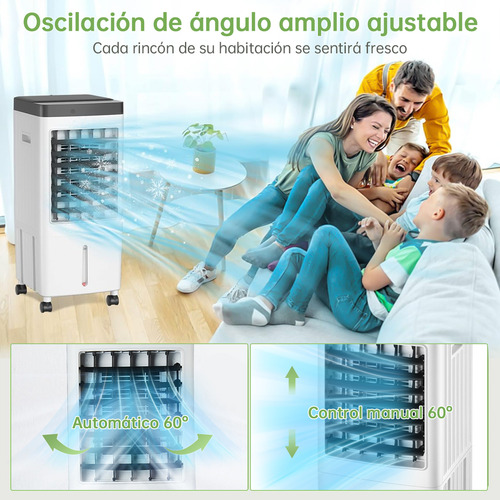 Ventilador Enfriador Aire Portátil Aire Acondicionado Frio Humidificador Con Control Remoto 10l
