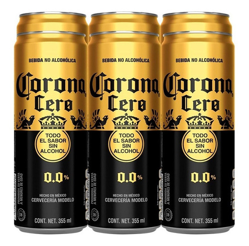 Imagen 1 de 3 de Cerveza Corona Cero 24 Latas 355ml