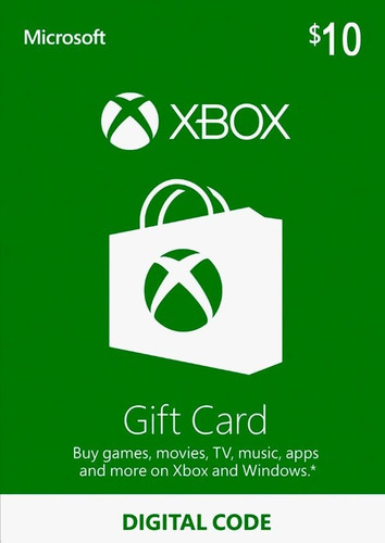 Tarjeta Xbox Microsoft Gift Card Usa ( 10 )