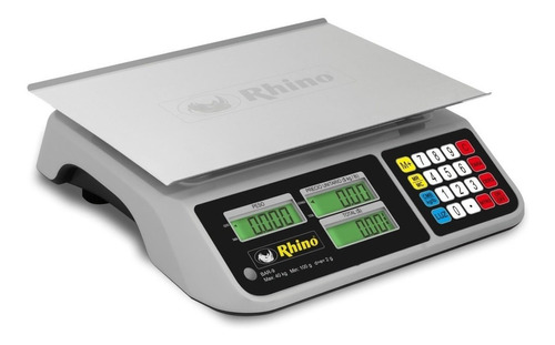 Báscula Digital Para 40kg Rhino Bar9 Plato Grande Peso máximo soportado 40 kg 110V