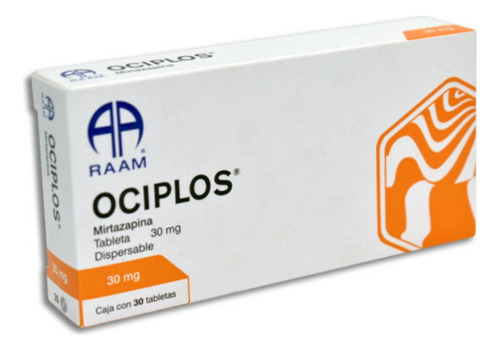 Mirtazapina 30 Mg Ociplos Caja Con 30 Tabletas Dispersables