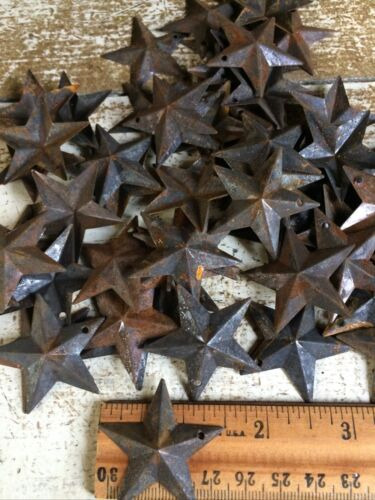 Lot 50 Rusty Black Barn Stars Star 1.5 In 1.5 Primitive Bbc