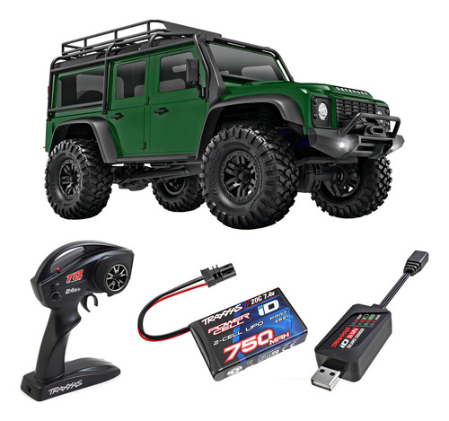 Carro Rc Crawler Traxxas Trx4m Land Rover Defender 1/18 Color Verde