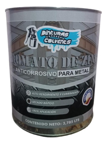 Fondo Cromato De Zinc Anticorrosivo 1/4 Galón Colven 