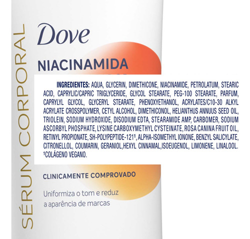 Kit 2 Und Dove Sérum Corporal Com Niacinamida 180ml