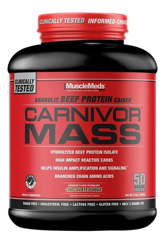 Carnivor Mass Proteina De Carne Beef 6lb Eeuu