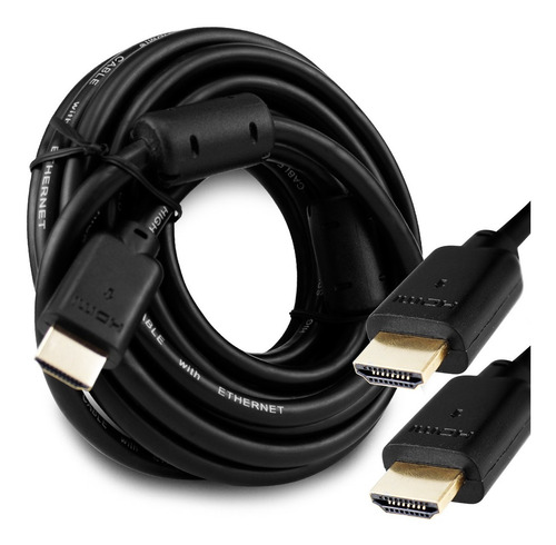 Imagem 2 de 7 de Cabo Hdmi 5 Metros 2.0 19 Pinos Ethernet 4k Ultrahd 3d