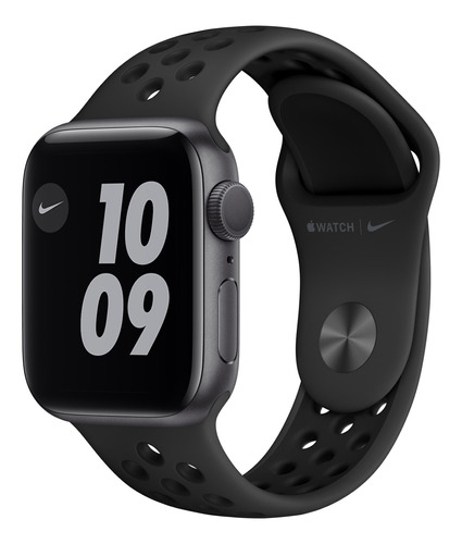 Apple Watch Nike (GPS) Series 6 40mm caixa 40mm de  alumínio pulseira  cinza-carvão e preta A2291