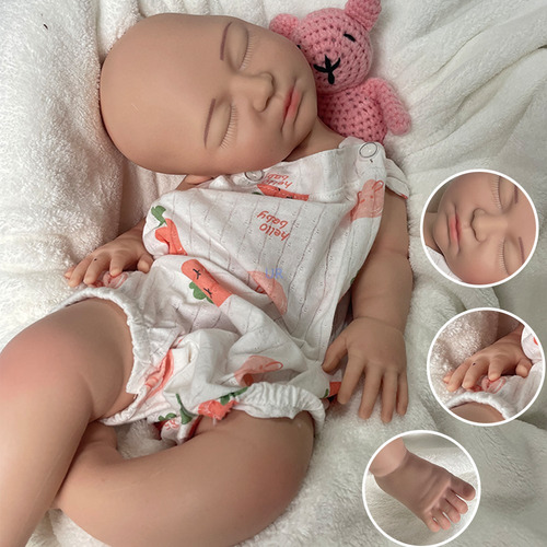 Bebê Pintado De Damasco Para Menina Renascida De Silicone De