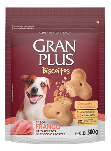 Gran Plus Biscoito Cao Ad Frango 300g