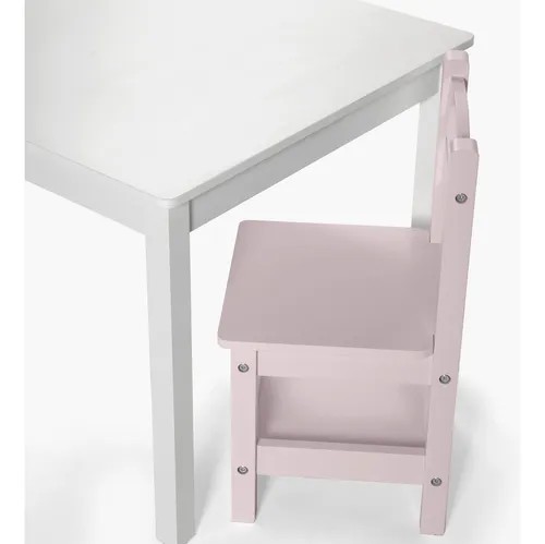Pack Infantil 1 Mesa 2 Sillas Olivia Blanco/rosado Form