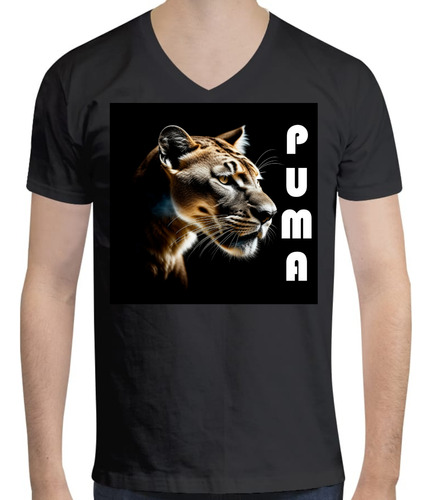 Playera Puma - Animales - Moda - Cuello V