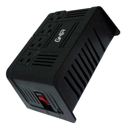 Regulador De Voltaje Ghia Con 4 Dispositivos 1000va 400 Watt Negro