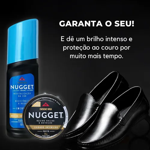 Kit Polidor Sapatos 1 Nugget Cera 1 Incolor 1 Flanela