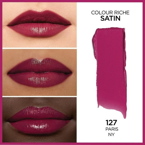Batom Loreal Acabamento Fosco/cetim Cor 127 - Paris.ny