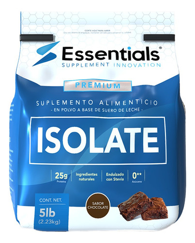 Essentials Protein Isolate 5 Lbs Sabor Chocolate