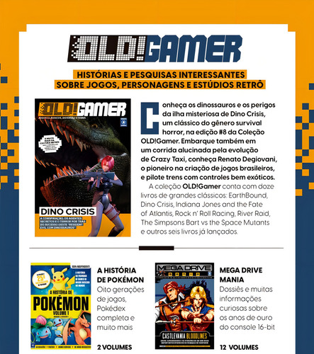 Bookzine OLD!Gamer - Volume 8: Dino Crisis, de Editora Europa. Editorial Editora Europa Ltda., capa mole em português, 2021