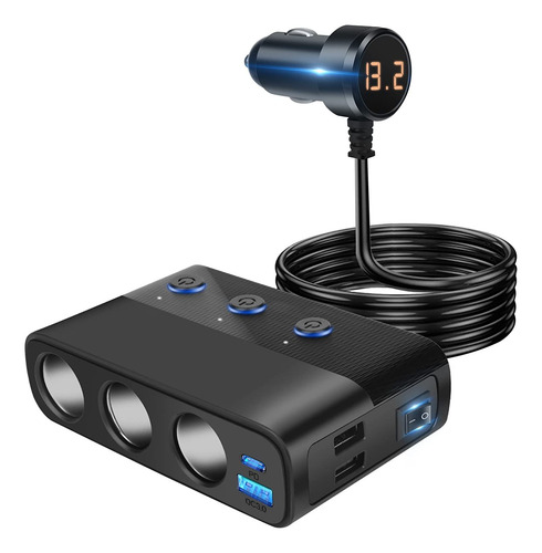 Divisor De Encendedor De Cigarrillos Gibbab 7 En 1 128 W Con