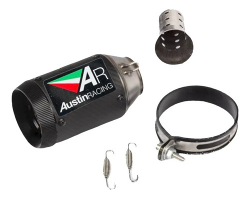 Punta De Escape Austin Racing Fibra De Carbono 51 Mm