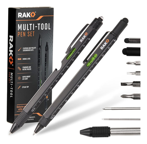 Pluma Multiherramienta Rak 2-pack - Plumas Multiusos Con Luz