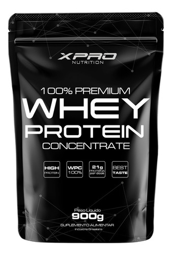 100% Whey Protein Concentrado 900g - X Pro Sabor Chocolate Com Café