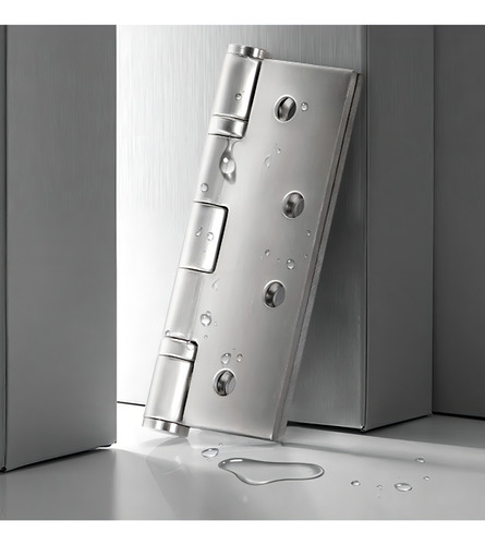 Dobradiça Inox Escovada 4x3 Com Rolamento Blindada Reforçada