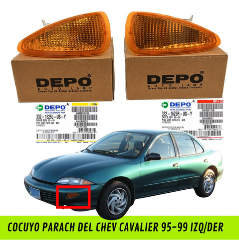 Cocuyo Parachoque Delantero Chevrolet Cavalier 95-99original