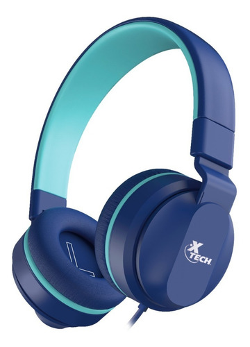 Auriculares Xtech Wired Avid Niños Micro Cableado Xth-356 Color Azul