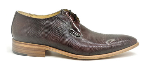 Zapatos Hombre De Vestir Cuero Picado Charol 7045 Elegante