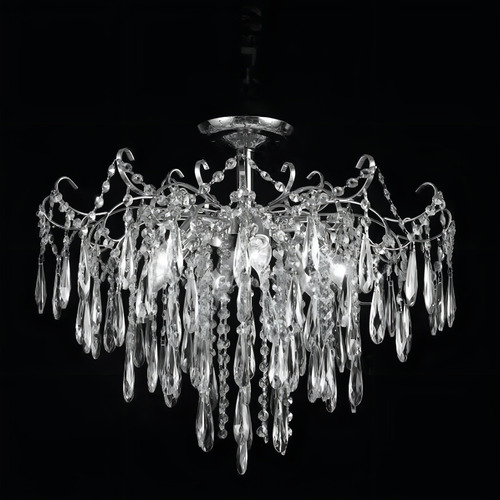 Lustre Pendente Gotas Sindora Dcd00429 60cm Cristal E14x6 127/220V