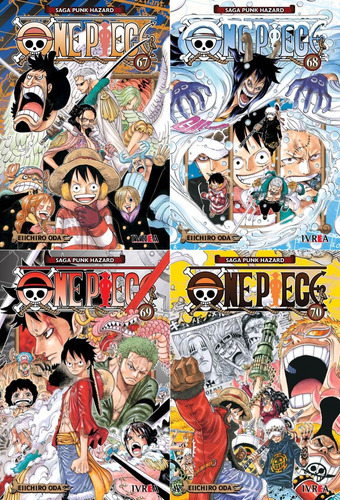 Ivrea Arg - One Piece - Saga Punk Hazard - 4 Tomos - Nuevo !