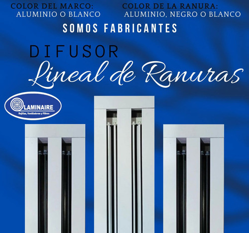 Difusor Decorativo Lineal Aire Acondicionado 20x3 Ranuras