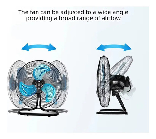 Jeeleeko Ventilador 3en1 Techo Piso Pared Giratorio Ajustable 3 Aspas Estructura Negro Aspas Azul Diámetro 60 Frecuencia 60 Material De Las Aspas Metal