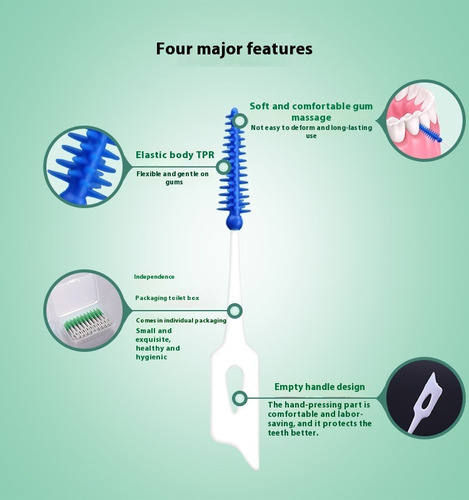 200* Nuevo Cepillo De Limpieza Interdental De Ortodoncia