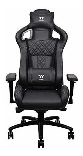 Silla Para Juegos Thermaltake X-fit De Cuero Real Negro