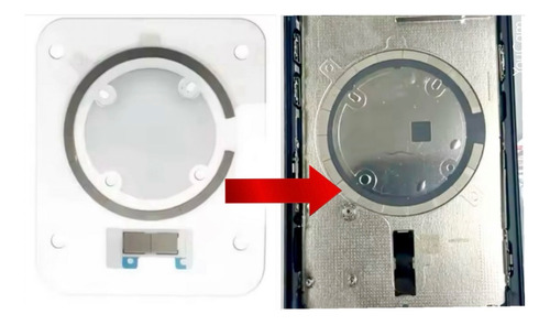 Tapa Trasera Para Iphone 14 Pro Max Aro Grande + Imanes Blanco