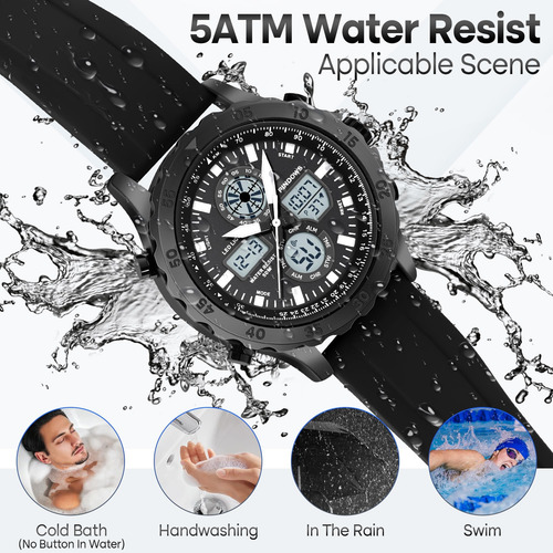 Pinidous Reloj Para Hombre Relojes Deportivos Militares Relo