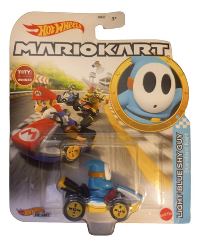   Mario Kart Hot Wheels Light Blue Shy Guy 