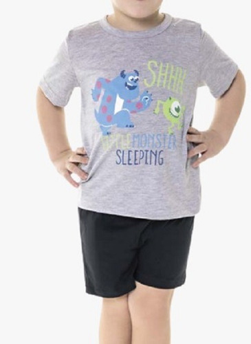 Pijama Infantil Remera/ Short Estampa Monster Disney 20516