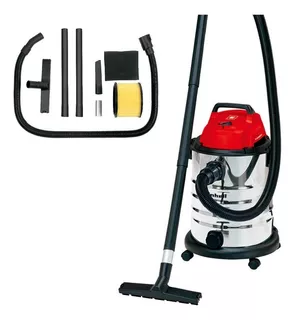  Aspiradora industrial De tacho Einhell TC-VC 1930 S 30L  acero inoxidable, negra y roja 127V 60Hz