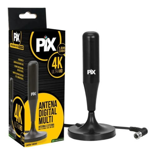 Antena Digital Interna Para Tv Full Hdtv 4k Base Magnética