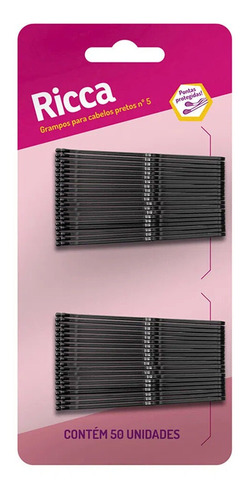 Grampo Para Cabelo Nº 5 Com 50 Unidades Ricca