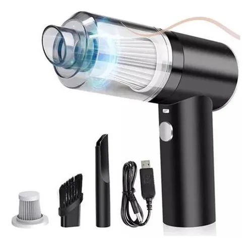 Aspirador portátil USB 120w 6000pa - negro/blanco