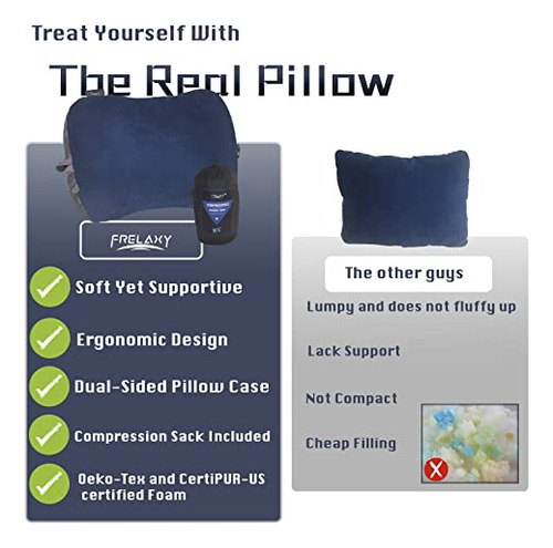 Almohada De Viaje De Lujo Bolsa De Compresión Y Funda ...