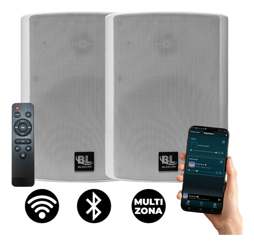 Parlantes Bafles App Zonas Wifi Bluetooth Musica Funcional