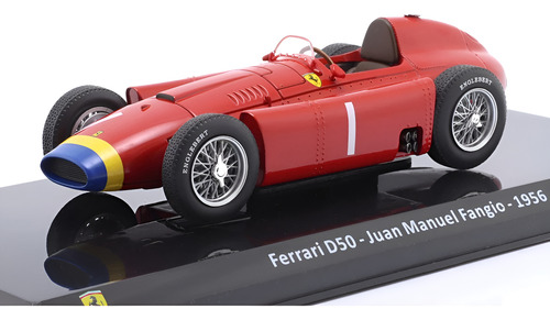 Ferrari D50 # 1 Juan M Fangio Campeon F1 1956 Escala 1/24 Rojo