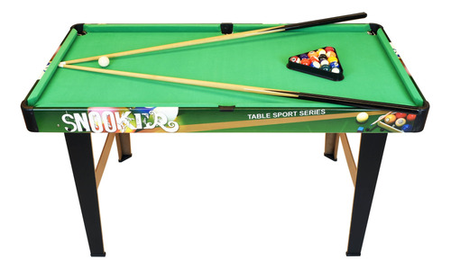 Mesa Pool Completo Palos Escobilla Snooker 125x63x67cm 