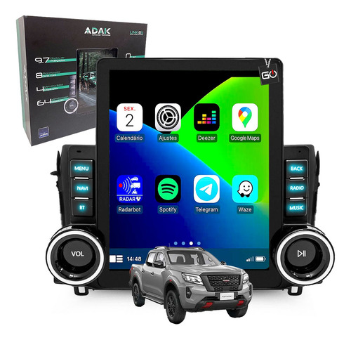 Multimídia Tesla Octacore 4+64gb Frontier 17/23 Carplay Gps