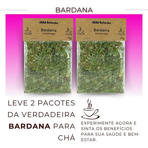 Leve 2 Folhas De Bardana Desidratada Erva Própria P Chá