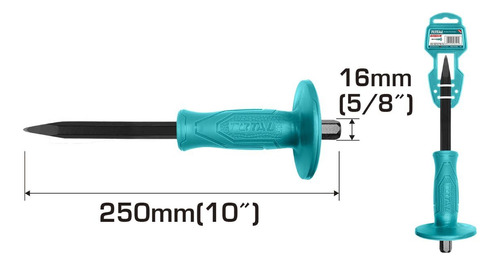 Cincel De Punta Al Carbon Con Protector 10  25cm 5/8 